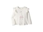 Mud Pie Ruffle Long Sleeve T-shirt (infant/toddler) (cream Goose) Girl's T Shirt