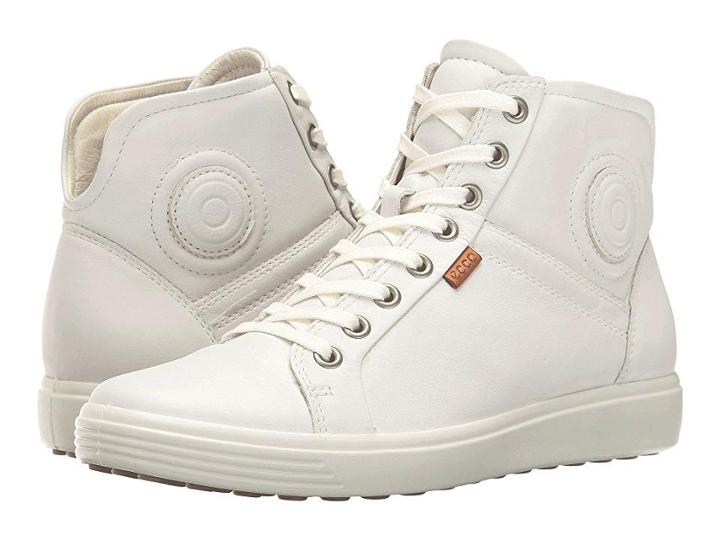 Ecco Soft 7 High Top (white/white) Women's Lace Up Casual Shoes
