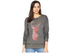 Wrangler Long Sleeve Slouchy Pullover (charcoal) Women's Long Sleeve Pullover