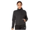 Adidas Heather Cover-up (black/charcoal Solid Grey) Women's Coat