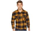 Brixton Bowery Lightweight Long Sleeve Flannel (black/bronze) Men's Clothing