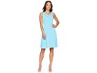Ivanka Trump Sleeveless Pleated A-line Knee Length Dress (bluebell) Women's Dress