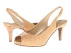 Trotters Omega (nude Snake Embossed Leather) Women's Sling Back Shoes