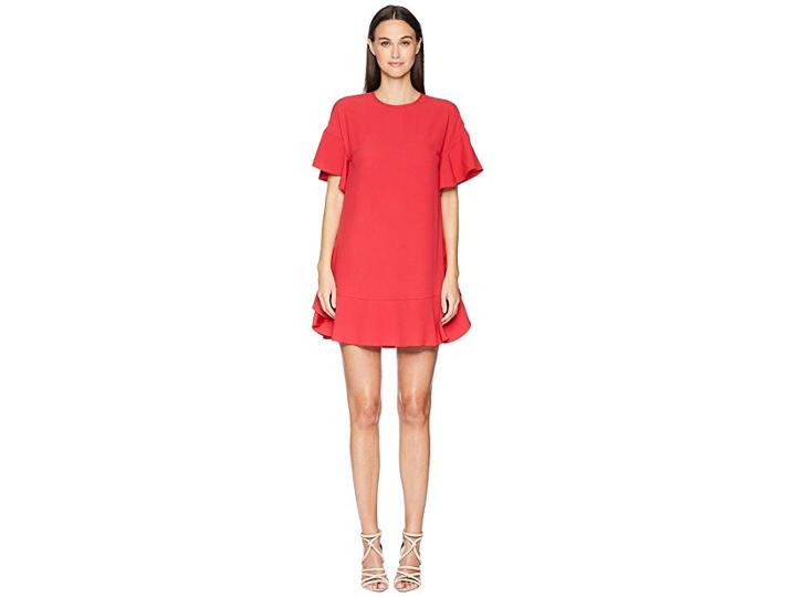 Red Valentino Crepe Envers Satin (evergreen) Women's Dress