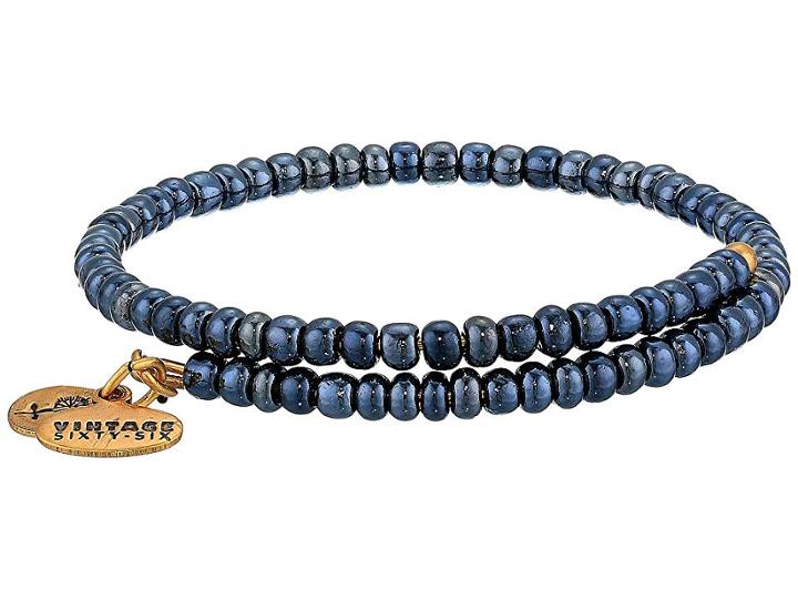 Alex And Ani Highwire Wrap, Midnight, Finish Bracelet (gold) Bracelet