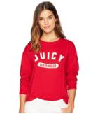 Juicy Couture Knit Jxjc Varsity Logo Graphic Tee (redondo Red) Women's T Shirt