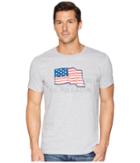 U.s. Polo Assn. Uspa Flag Chest Crew Tee (light Grey) Men's Long Sleeve Pullover
