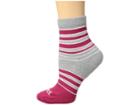Thorlos Thorlo Shorties Thin Cushion Single Pair (hot Pink/grey) Crew Cut Socks Shoes