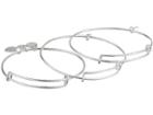 Alex And Ani Expandable Wire Bangle Set (silver) Bracelet