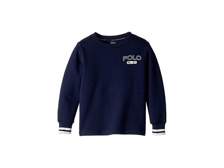 Polo Ralph Lauren Kids Double Knit Graphic T-shirt (little Kids/big Kids) (french Navy) Boy's Clothing