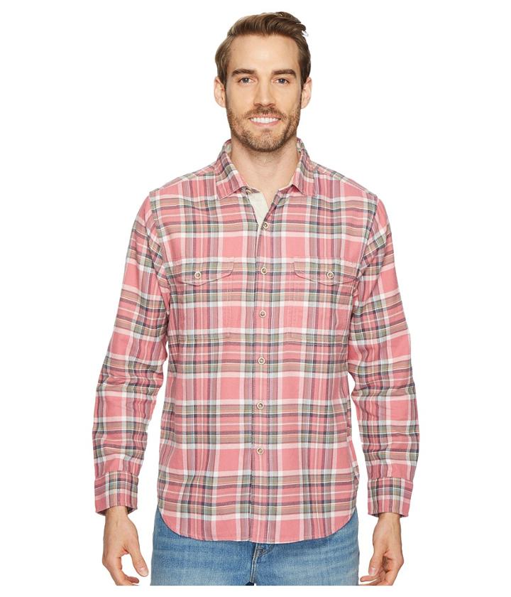 Tommy Bahama Bungalow Plaid Shirt (virtual Pink) Men's Clothing