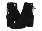 Franco Sarto Josey (black Stretch Suede Fabric) Women's Zip Boots