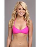 Body Glove Smoothies Mika Halter Triangle Top (hot Pink) Women's Swimwear