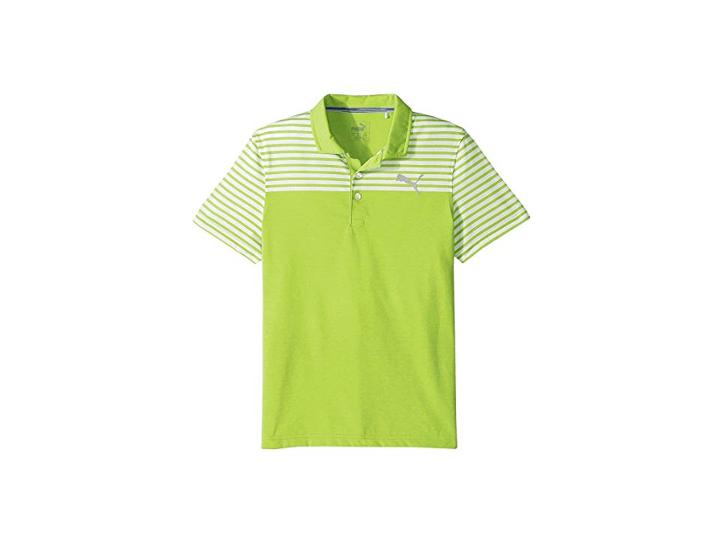 Puma Golf Kids Clubhouse Polo Jr (big Kids) (acid Lime) Boy's Clothing