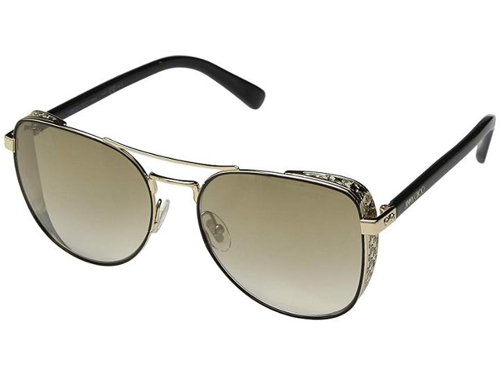 Jimmy Choo Sheena/s (black/gold) Fashion Sunglasses