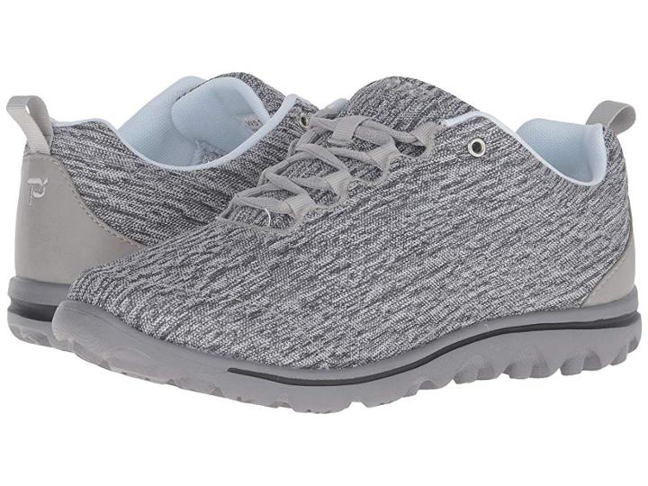 Propet Travelactiv (black/white Heather) Women's Shoes