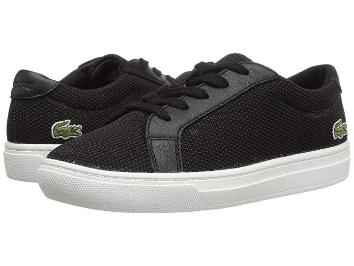 Lacoste Kids L.12.12 (little Kid) (black) Kids Shoes