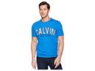 Calvin Klein Jeans Short Sleeve Calvin Outlined Printed Logo Tee (strong Blue) Men's T Shirt