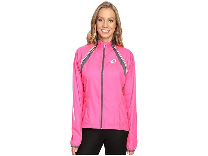 Pearl Izumi W Elite Barrier Convertible Cycling Jacket (screaming Pink/smoked Pearl) Women's Workout