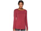 Prana Foundation Long Sleeve Tunic (crushed Cran Heather) Women's Long Sleeve Pullover