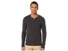 Boss Hugo Boss Trix Long Sleeve Waffle Henley (black) Men's Long Sleeve Pullover