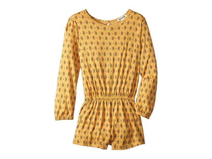 Billabong Kids Ready Set Go Romper (little Kids/big Kids) (bright Gold) Girl's Jumpsuit & Rompers One Piece