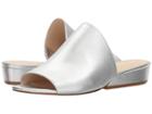 Nine West Lynneah Slide Sandal (silver Soft Metallic Nappa) Women's Sandals