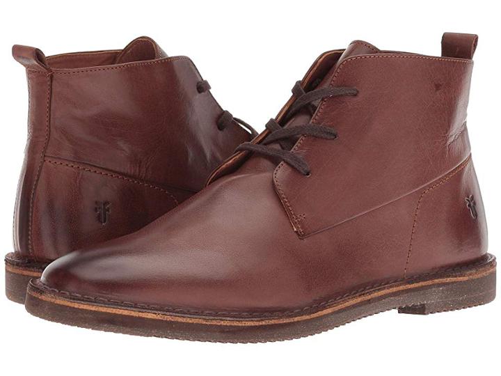 Frye Ashland Chukka (cognac Buffalo Smooth Full Grain) Men's Lace-up Boots