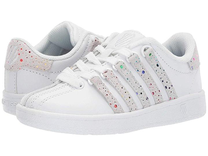 K-swiss Classic Vntm (little Kid) (white/rainbow) Athletic Shoes