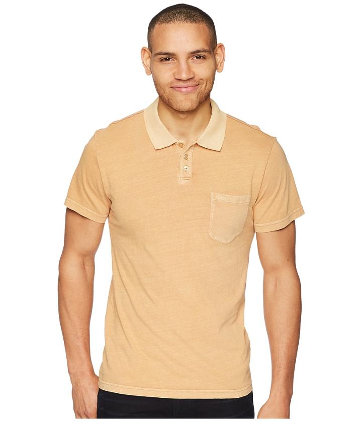 Rvca Ptc Pigment Polo (apple Cinnamon) Men's Short Sleeve Knit