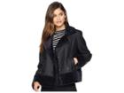 Bb Dakota Total Eclipse Bonded Faux Fur Jacket (black) Women's Coat