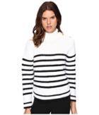 Kate Spade New York Stripe Alpaca Sweater (black/cream) Women's Sweater