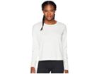 New Balance Heather Tech Long Sleeve Top (sea Salt Heather/black) Women's Long Sleeve Pullover