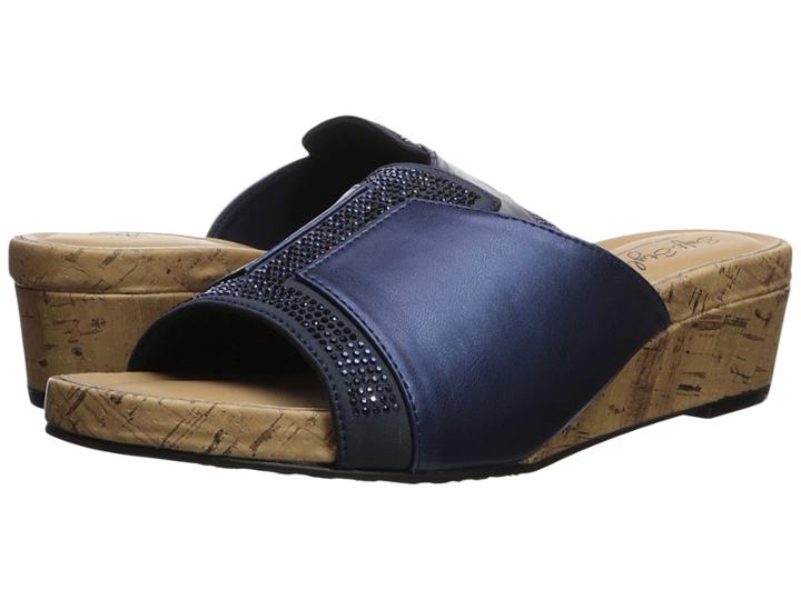 Soft Style Omber (true Navy Vitello) Women's Wedge Shoes