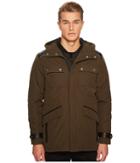 The Kooples Parka With Crossed Topstitching (khaki) Men's Coat