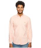 Polo Ralph Lauren Oxford Long Sleeve Sport Shirt (mandarin/white) Men's Clothing