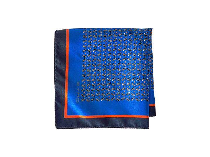 Etro 35 X 35 Jamul Pocket Square (blue) Ties