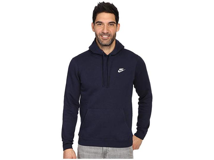 Nike Club Fleece Pullover Hoodie (obsidian/obsidian/white) Men's Fleece