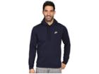 Nike Club Fleece Pullover Hoodie (obsidian/obsidian/white) Men's Fleece