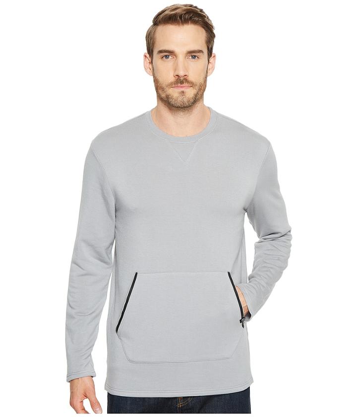 Threads 4 Thought Feather Fleece Long Sleeve Crew (steel) Men's Fleece