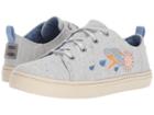 Toms Kids Lenny (little Kid/big Kid) (grey Multi Drizzly Weather) Girl's Shoes