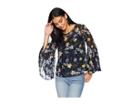 Astr The Label Anya Top (navy/yellow Floral) Women's Clothing