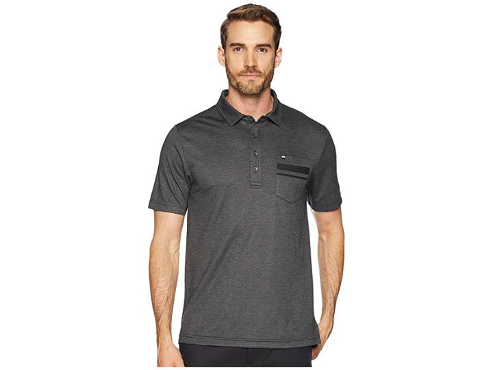 Travismathew Untouchable Polo (black/quiet Shade) Men's Short Sleeve Knit