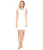 Jessica Simpson Embellished Neck Dress (ivory) Women's Dress