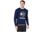 Reebok Activchill French Terry Big Starcrest Crew (collegiate Navy/white) Men's Clothing