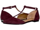 Calvin Klein Ghita Flat (oxblood Kid Suede) Women's Dress Flat Shoes