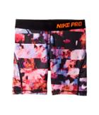 Nike Kids Pro Printed Training Short (little Kids/big Kids) (hyper Crimson/black/white) Girl's Shorts