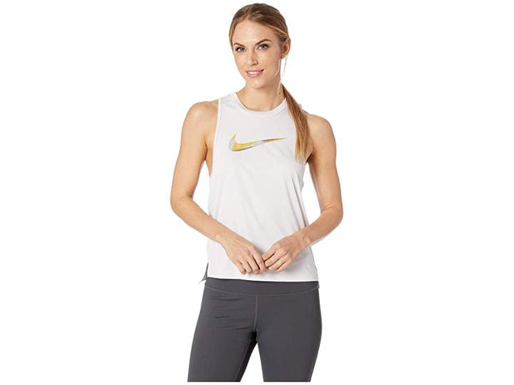 Nike Miler Tank Top Metallic (vast Grey) Women's Clothing