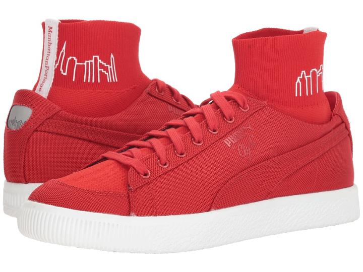 Puma Clyde Sock Manhattan Portage (high Risk Red/high Risk Red) Men's Shoes