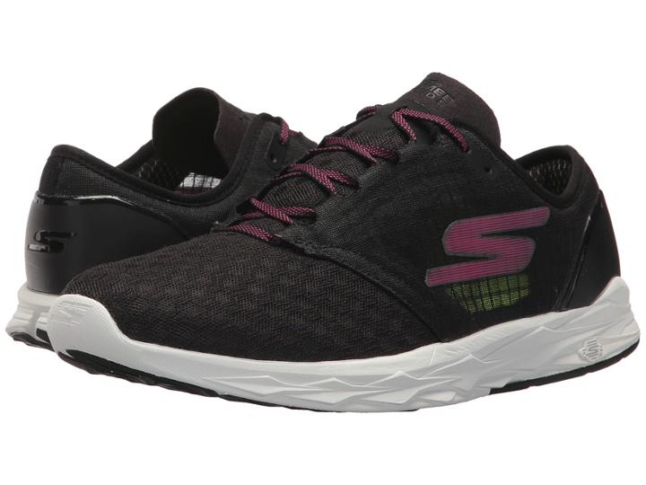 Skechers Go Meb Speed 5 (black/hot Pink) Women's Running Shoes